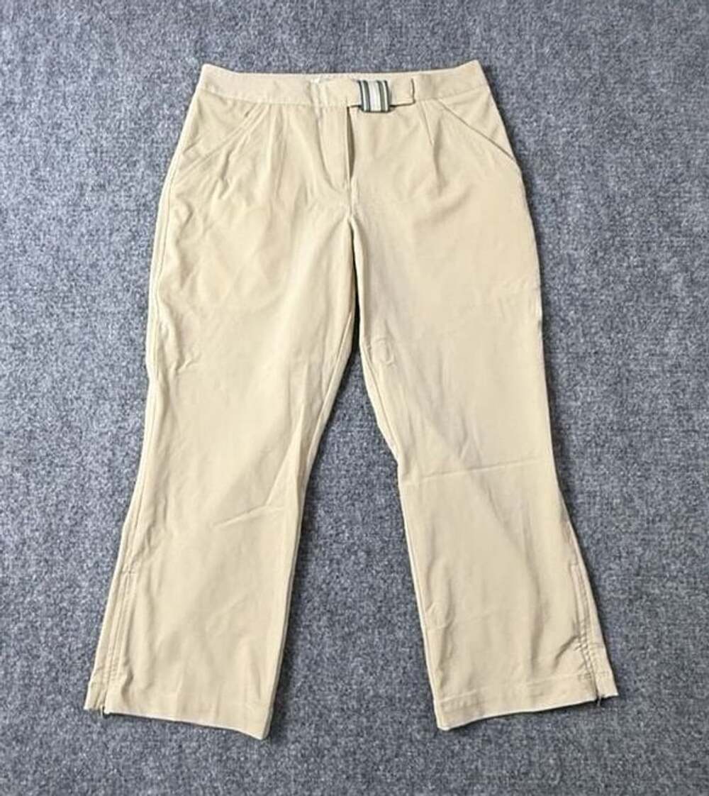 Nike Golf Pants Size 4 Tan Dri-Fit Ankle Zip Golf Slacks